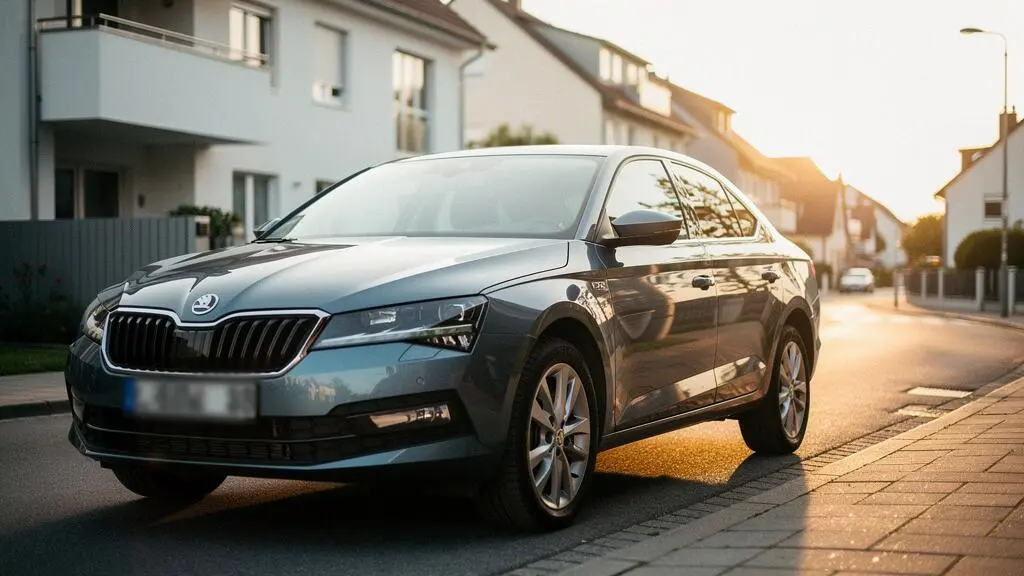 Voiture soigneusement presentee en exterieur lumineux, symbolisant une annonce de vente en ligne convaincante et fiable