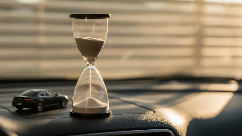 Illustration symbolique du compte à rebours des cinq jours pour déclarer un sinistre auto à son assurance